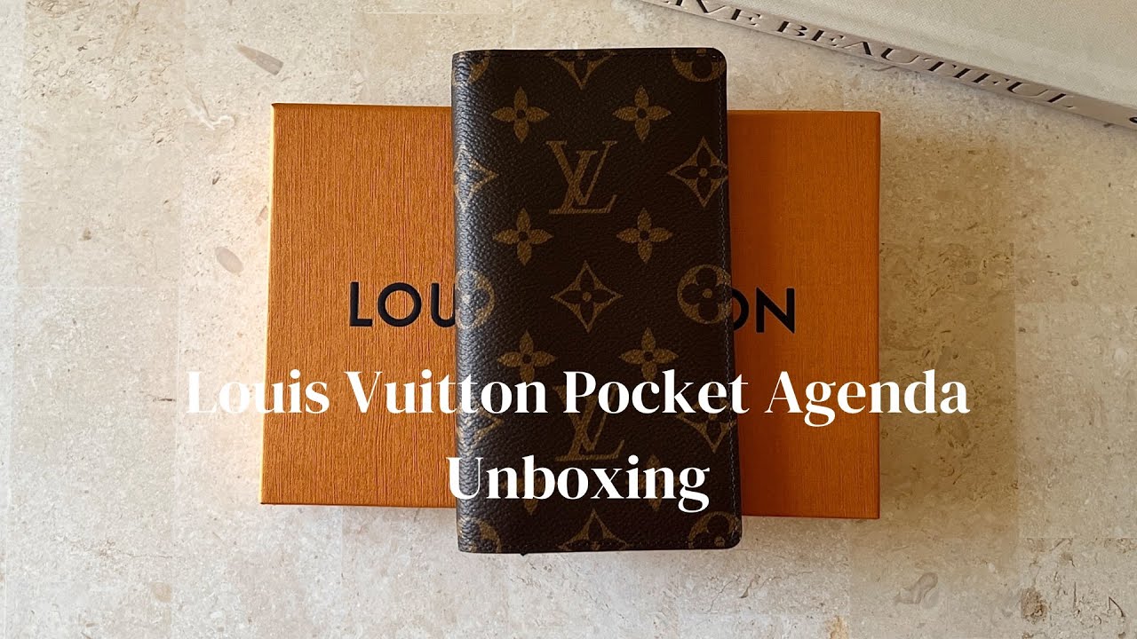 Louis Vuitton Monogram Pocket Size Planner Cover Monogram Agenda Mini Zippe  Notebook Cover R21045