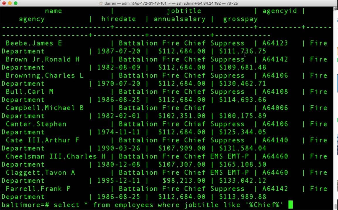 Postgresql dump