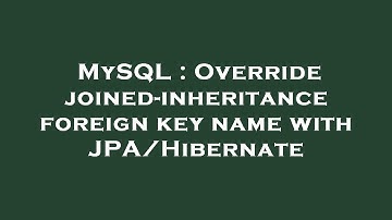 MySQL : Override joined-inheritance foreign key name with JPA/Hibernate