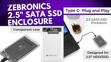 HDD Enclosure USB 3.1 With Type C Port-Speed Upto 5GBPS | Zebronics SSD Enclosure Type C 3.1 Gen 1