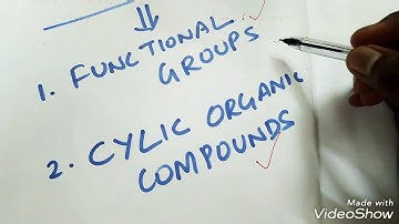 Basic Organic Chemistry Part 2 - Functional Groups (IUPAC SYSTEM) in Tamil