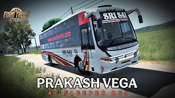 New Journey With Prakash Vega AC Sleeper Indian Bus Mod In ETS2 Gameplay V 1.53 - 1.54 #ets2