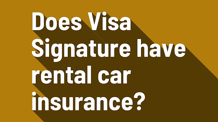 Bank of america visa rental car insurance