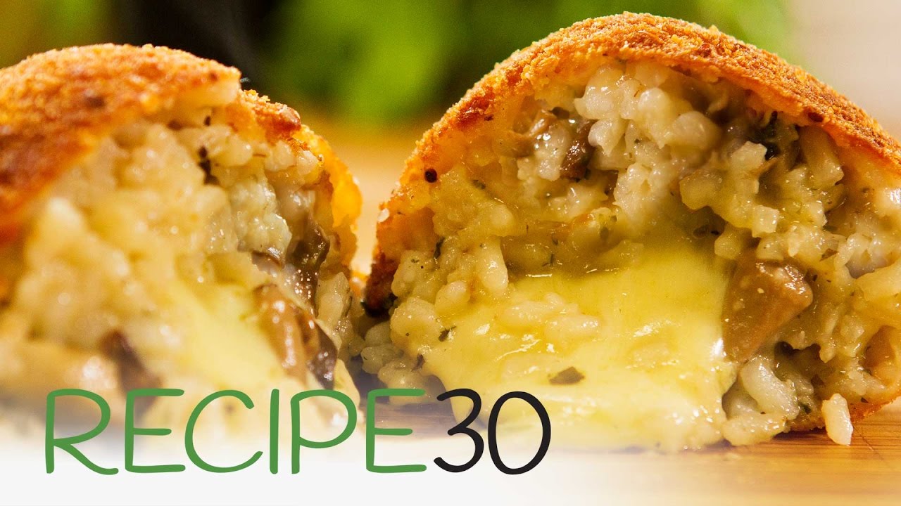 Simple Arancini Balls made with mushroom risotto | Recipe30