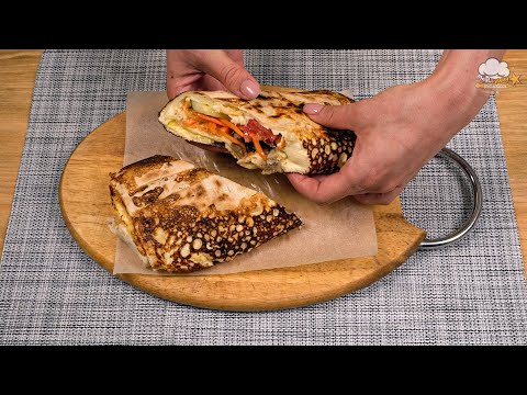 Video: Tender Chicken Roll In An Omelette