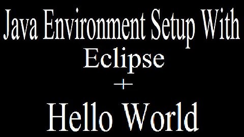 Java Environment Setup With Eclipse + Hello World