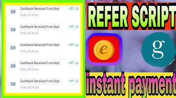 one no unlimited time refer bypass script instant payment 1rs+1rs unlimited coin adder script