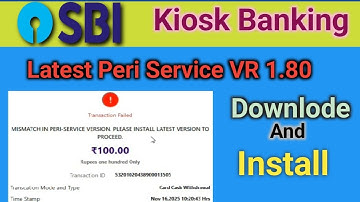 Sbi Csp New Peri Service Kaise Download Kare # Mismatch In Peri Service Version Please Install VR...