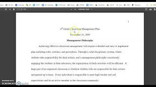 ED301 Classroom Mgmt Assignment