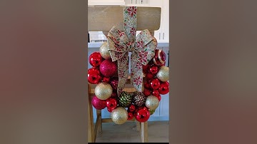 DIY Ornament Wreath #howto #diy #holidayseason #holiday #christmasdecor #christmas #ornaments