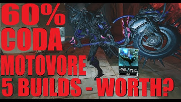 [WARFRAME] 60% CODA MOTOVORE 5 Unique Builds/Review Is It Worth The Forma? | Techrot Encore