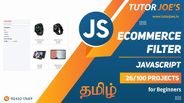 Shopping Filter  Pure JavaScript   | Tutor Joes | Tamil | Project - 26/100