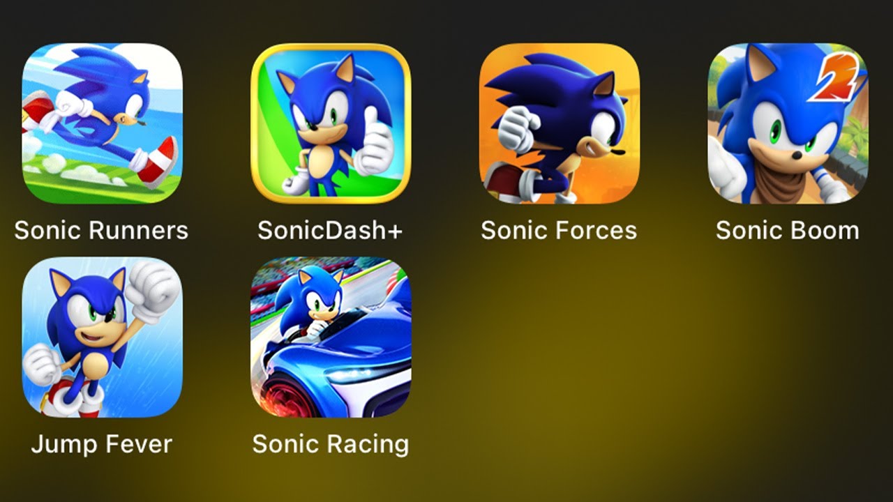 Sonic Dash,Sonic Forces,Sonic Dash 2 Sonic Boom,Sonic Dash +,Sonic Runners  Adventure,Sonic Racing -  in 2023