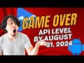 Update your target API level by August 31, 2024 to release updates to your app