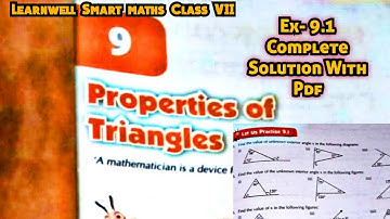 Learnwell smart Maths Class 7 Unit 9 Ex 9.1 Solutions| Class 7 learnwell maths Ex 9.1 Solutions Pdf
