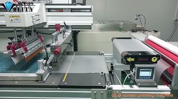#CCD #screenprinting  0.02mm Precision CCD registration roll-to-roll screen printing machine