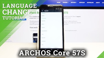 How to Change Language in ARCHOS Core 57S – Language Settings