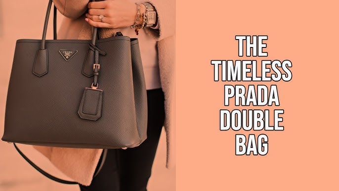 Prada Saffiano tote review: Cuir double bag vs. Lux double zip purse  comparison 