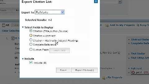 Importing references from OVID to RefWorks