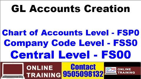 SAP FICO Batch - 4||GL Accounts Creation||FSP0, FSS0, FS00|| In English
