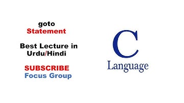 What is goto Statement | C language | Lecture in Urdu/Hindi