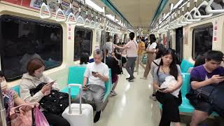 Riding the Taipei Metro (MRT) 台北捷運 | Zhongshan to Nanshijiao 中山 → 南勢角
