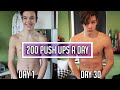 200 push ups a day for 30 days CHALLENGE - Body Transformation Results