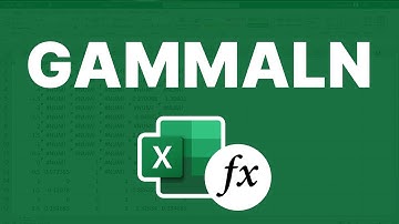 Natural Logarithm of Gamma Function - Excel GAMMALN Function