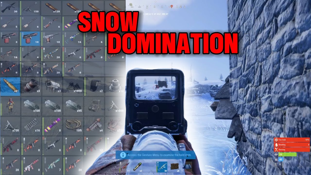 I DOMINATED THE SNOW AS A SOLO ON WIPEDAY! - Rust Console Edition
