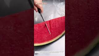 Cutting Watermelon How a Knife Turns a Whole Fruit Into Neat Pieces