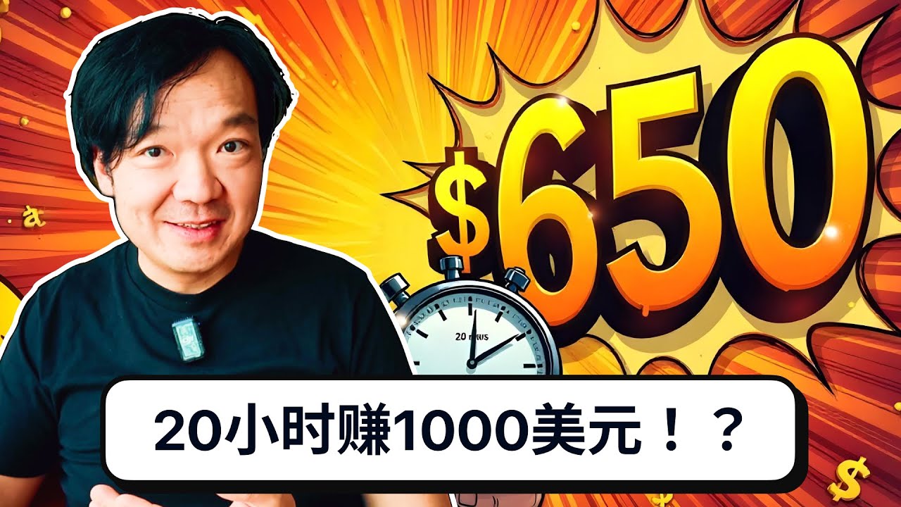 我挑战用 20 小时赚 1000 美金｜第 1 集 / 狗熊有话说