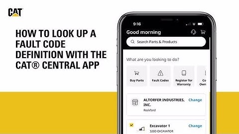 How To Lookup a Fault Code with the Cat Central app