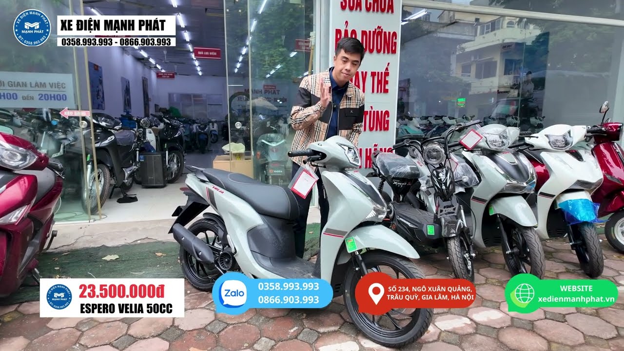 GIỚI THIỆU CHI TIẾT XE MÁY SH LAI VISION 50CC không cần bằng lái quá đẹp !!! 