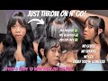 THE EASIEST WIG TO INSTALL! TRULY 100% GLUELESS PRE-STYLED BANG WIG INSTALL & STYLING FT. UNICE HAIR