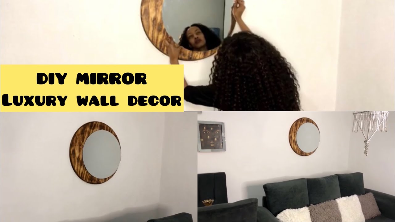 DIY ROUND MIRROR. How to make Living Room Luxury Mirror on a Budget🔥🔥 ...