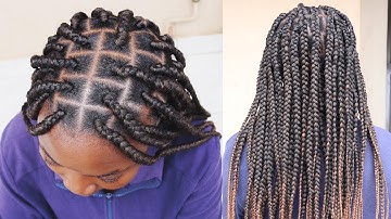 Easiest Box Braid Tutorial/ Any Beginner Can Try This! / 2 Methods