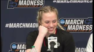 Jeff Walz, Hailey Van Lith,Olivia Cochran & Mykasa Robinson Texas Post-Game (NCAA 2nd Round) 3-20-23