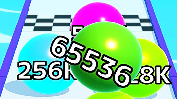 Ball Run Infinity Number Up To (128M, 256M, 512M, 1024M) ! All Levels Gameplay Part 166 android, ios