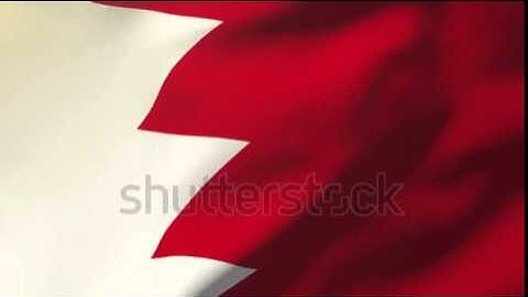 Bahrain flag waving in the wind. Looping sun rises style. Animation loop Stock video by