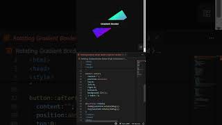 Rotating Gradient Border Button 🔥 | High-End UI with CSS #shorts
