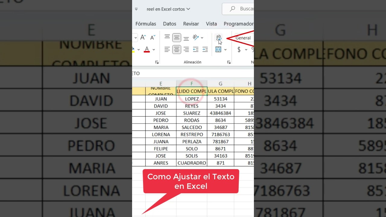 como ajustar el texto en Excel 📈 🌐 📊 👉 👇🏼 YouTube