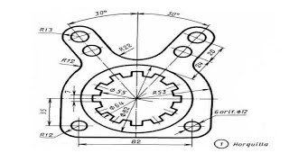 Drawing of FORK in AutoCAD 2D