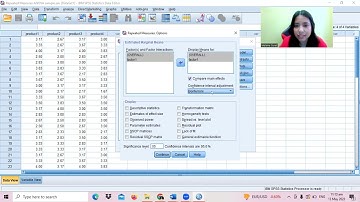 Generating the Repeated Measures ANOVA