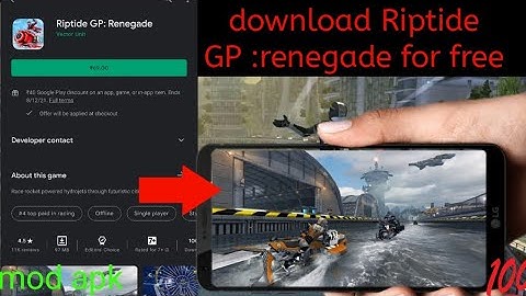 how to download Riptide GP :Renegade for free | mod apk | 💯% working