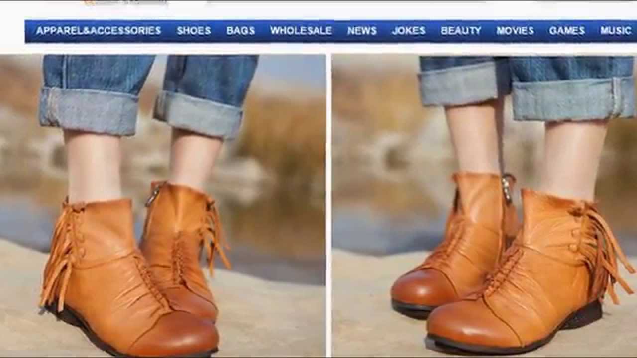 Tassels Leather Ankle Boots CW305010 www.cwmalls.com - YouTube