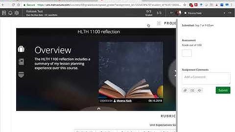 Grading a Foliotek Assignment in Canvas