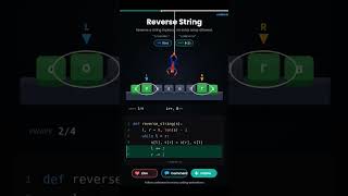 Python Trick: Reverse Strings in O(1)Space!  #coding #leetcode #shorts
