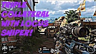 TRIPLE COLLATERAL! (Locus Sniper Rifle) Black Ops 3 Online Multiplayer
