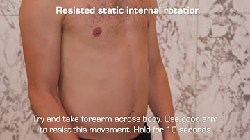 Shoulder Internal Rotation Exercise - Resisted Static