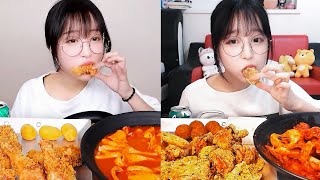 첫방송 5년전과 얼마나 달라졌을까..🤔 5년전과 똑같이 먹어봤습니다 엽떡 치킨 먹방